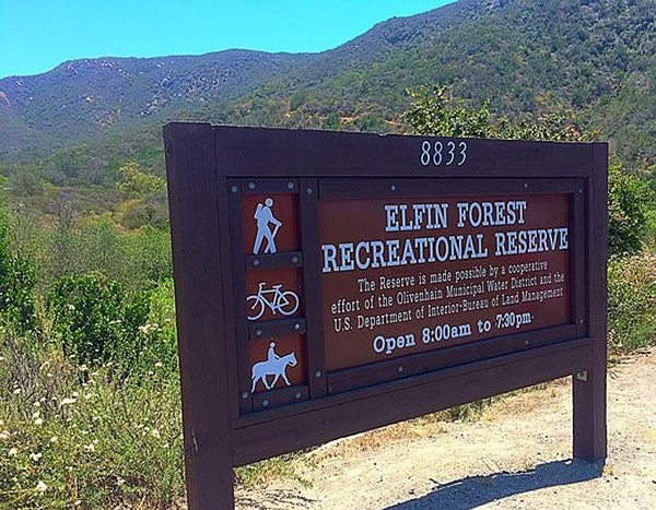 Elfin Forest California Park Sign